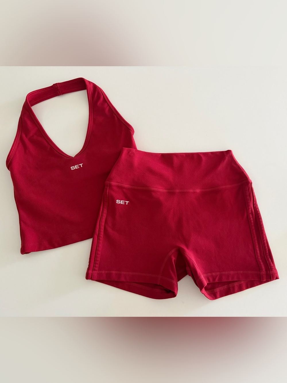 SET Active FormCloud Duo Stripe Halter And Shorts